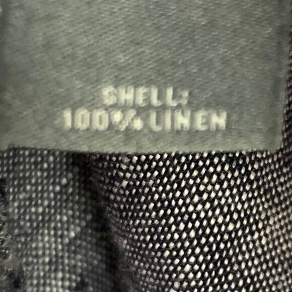 Neiman Marcus Womens Linen Shirtdress Roll Tab Sleeves Blue Mini Size Small - Picture 5 of 11